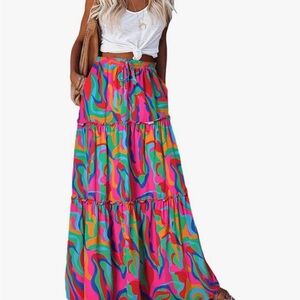 Colorful Women's Maxi Skirt